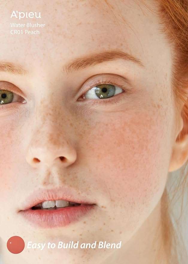 A'PIEU Juicy-Pang Water Blusher [CR01] (0.31 fl oz) - Dewy-Liquid Cheek Color with Fruity Tint and Soft Blendable Texture. Fruit Extract Blend, Rose Flower Water.