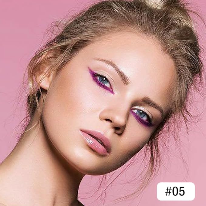evpct Grape Purple Gel Eyeliner Pencil for Women Waterline Waterproof Smudge Proof Eye Makeup Liners, Purple Mascara Eye Liner Gel Liner Eyeliner with Sharpener delineador de ojos contra el agua 05