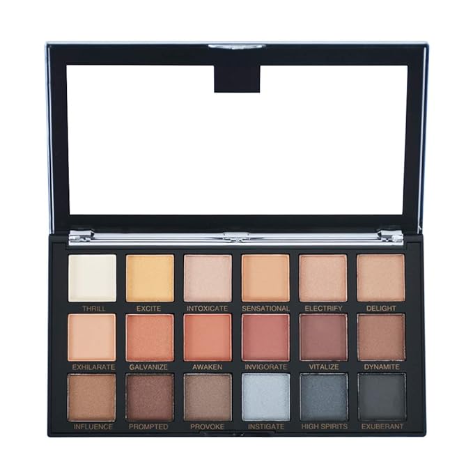 2 Pcs Eyeshadow Palette Pearl Matte Velvet Texture Makeup Pallet 18 Color Suitable for Rock Style Smoky Makeup
