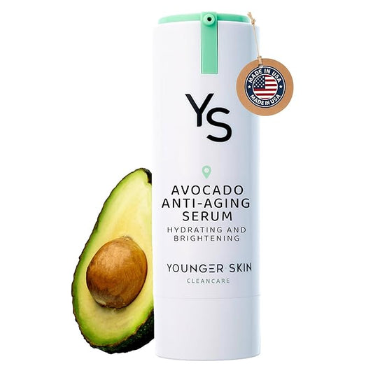 Avocado Anti-Aging Serum - Hydrating, Brightening, Wrinkle Reducer, Facial Skincare - Organic Avocado Oil, Vitamin C, Hyaluronic Acid, Niacinamide - 30ml