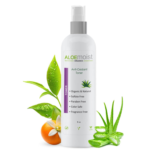 Aloe Vera Toner for Sensitive Skin: Hydrating Facial Toner for Women Anti Aging Dry, Oily & Acne Prone Skin with Soothing Aloe Vera, Pore Minimizing Witch Hazel, pH Balancing Antioxidant Green Tea 8oz