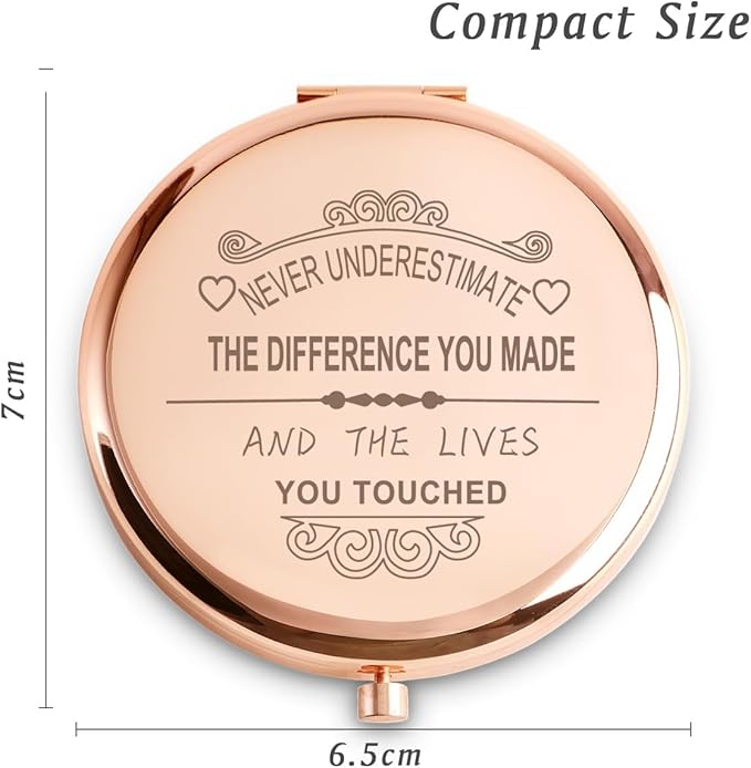 Personalized Gifts for Women Girls, Inspirational Compact Mirrors, 2025 Graduation Gifts for Her, Unique Mothers Day Birthday Gifts for Mom Sister Wife Daughter Niece, Friendship Gifts for Friends