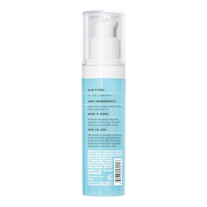 e.l.f. SKIN Holy Hydration! Hydrating Serum, Ultra Moisturizing Formula, Strengthens & Protects Skin, 1.01 Fl Oz, 30 ml