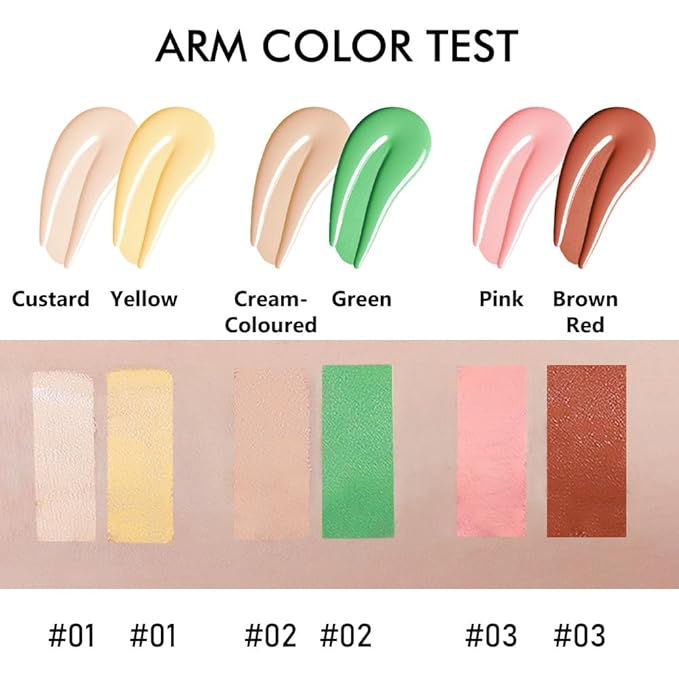 2-In-1 3Pcs Camo Concealer Kit, Under Eye Brightener, Long-Lasting Full-Coverage & Highly Pigmented Matte Finish Concealer | Crease-Proof | Makeup for Middle-Aged & Older Women Set