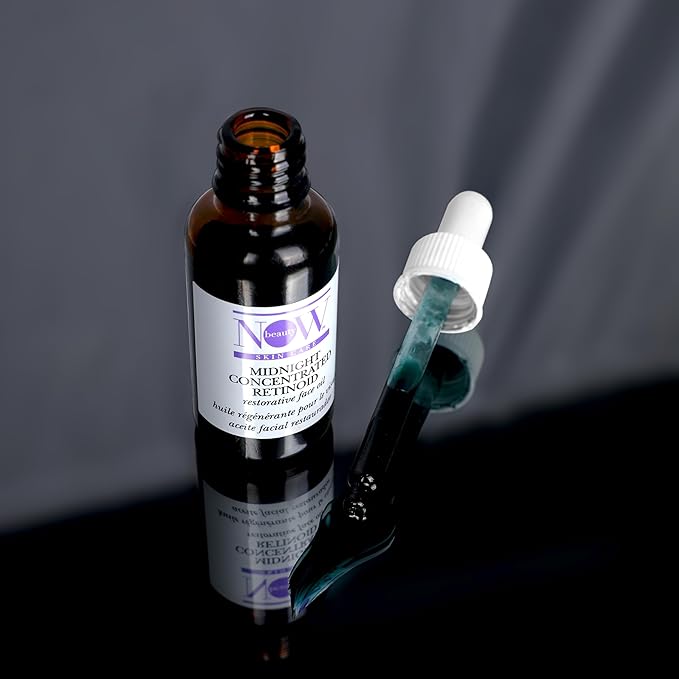 Midnight Concentrated Retinoid Restorative Face Oil - Anti-Aging face Oil - Overnight Skin Care Smooths & Plumps - Vegan - Paraben & Sulfate Free - Travel Size - For Men & Women - 1 oz