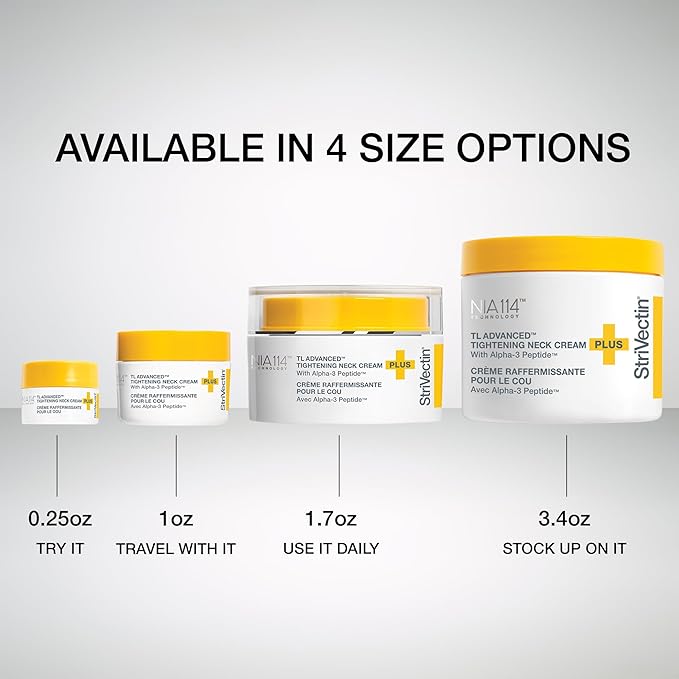 StriVectin Tighten and Lift Advanced Neck Cream PLUS, 3.4 oz for Tightening and Firming Neck and Décolleté Lines, Visibly Reducing Sagging and Crepey Skin for Smooth Healthy Looking Skin