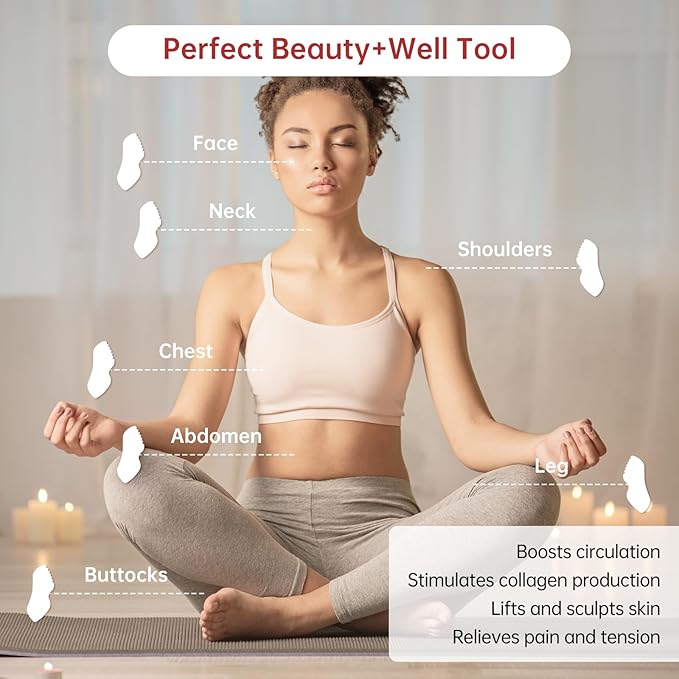 Stainless Steel Gua Sha Set Face Massager Metal Gua Sha Facial Tools Body Lymphatic Drainage Massager Guasha Sculpting Tool Skin Care Gifts for Women