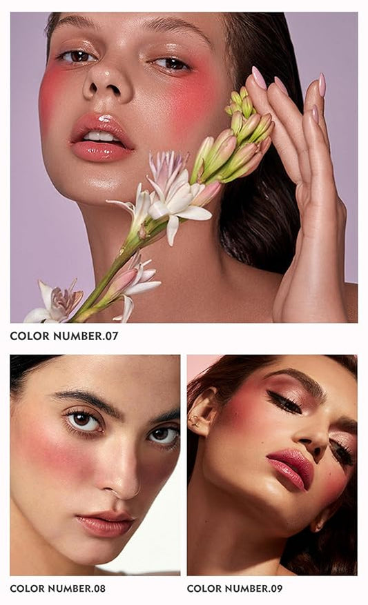 MAEPEOR Cream Blush 9 Color High-Pigmented Smooth Buildable Face Blush Long-Lasting Natural Look Blusher (Color 08)