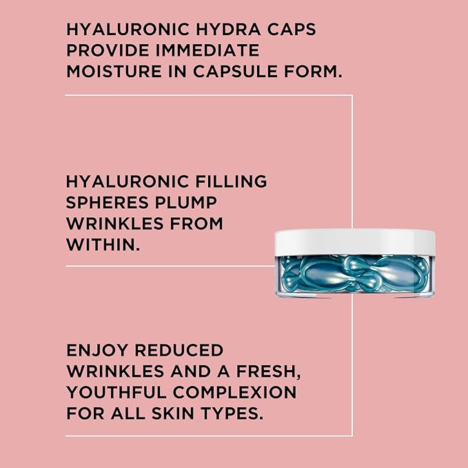 ARTDECO Hyaluronic Hydra Caps - Moisturizing Anti-Wrinkle Hyaluronic Acid Concentrate - Hydrating Face Cream in Capsule Form - Plumps Wrinkles from within - Facial Skin Care Products - 21pcs