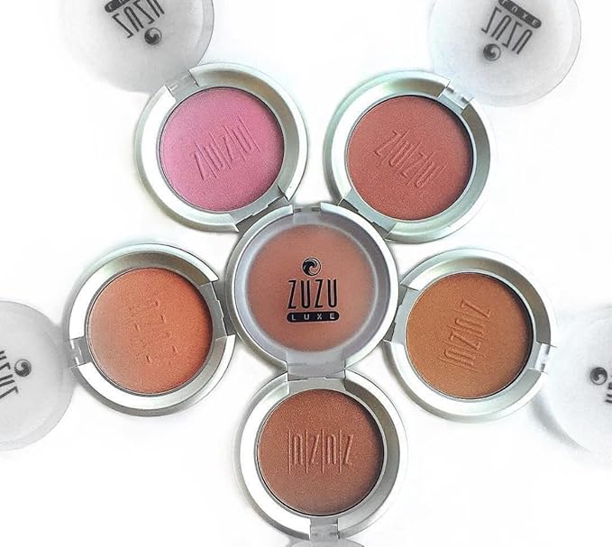 ZUZU LUXE Mineral Blush (Haze - Raspberry/Warm Shimmer), Natural, Paraben Free, Vegan, Gluten-free, Cruelty-free, Non GMO, 0.1 oz.