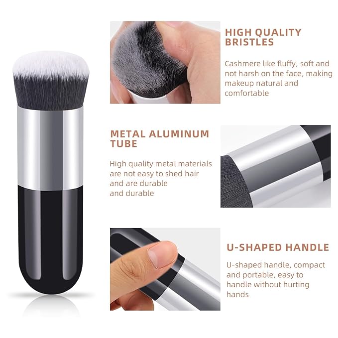 Cream Blush Stick for Cheeks, Eyes & Lips, Multi-Use Tinted Moisturizer, Natural Glow Blendable Blusher with Brush - Hot Red