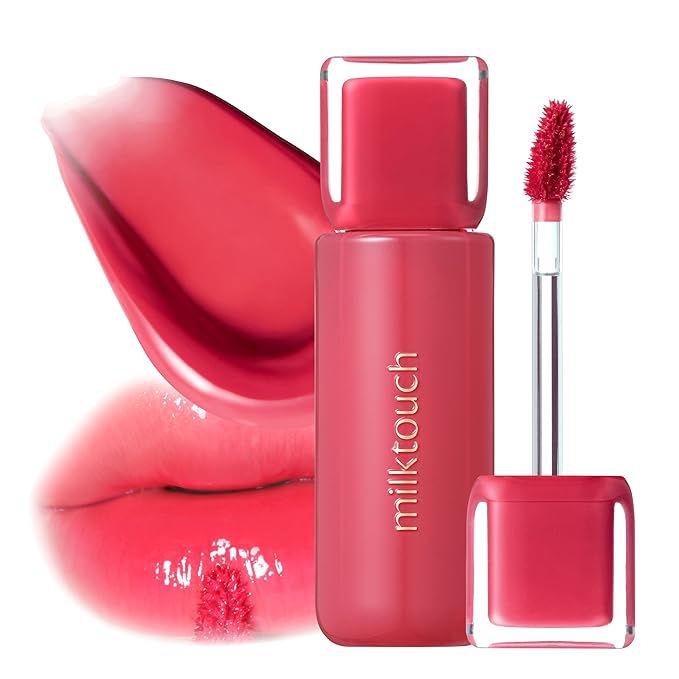 MILKTOUCH Jelly Fit Glow Lip Tint - Hydrating Lip Gloss with Long-Lasting Moisture, Color Stain, Lightweight Formula, Radiant Shine, Perfect for Daily Use, Korean Lip (06 Chericious, 4ml)