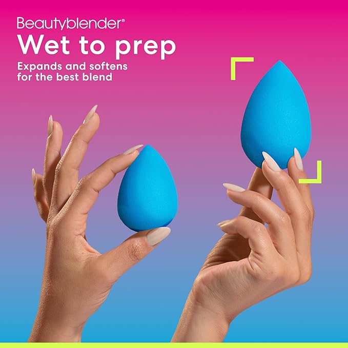 Beautyblender® | Topaz Sky Beauty Blender Makeup Sponge, Super-Soft Foam Easily Blends Foundations, Powders & Creams, Made in USA, Reusable, Washable, Streak Free Application, Vegan, Cruelty Free