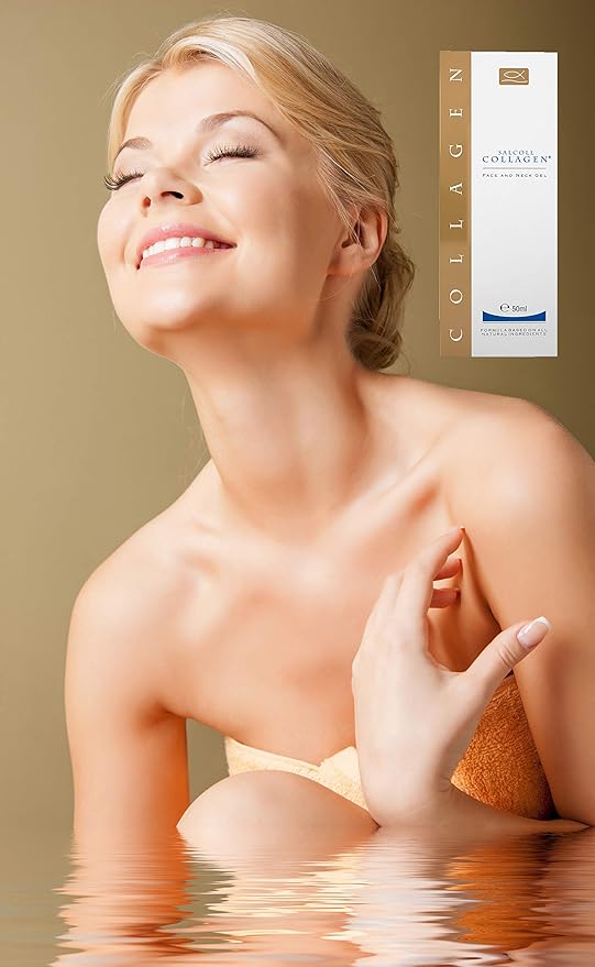 Anti-Aging Face & Neck Gel - Marine Collagen Moisturizer, Reduces Wrinkles, Fine Lines, Acne Scarring, Repairs Damaged Facial Skin - 50 ml