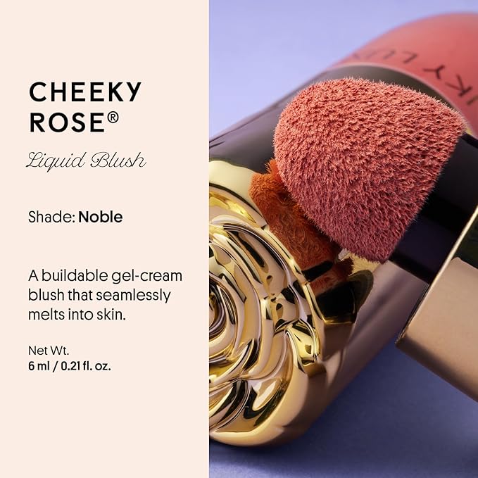 Winky Lux Cheeky Rose Liquid Blush, Gel-Cream With Buildable Color, Lightweight Velvet Finish for Long Lasting Color, Dusty Rose, Noble