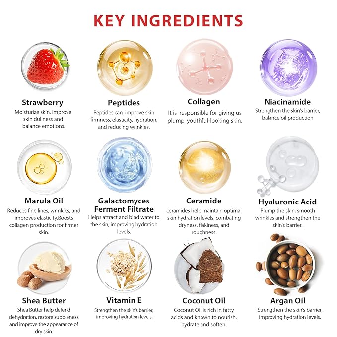 42 Pcs Christmas Gifts for Women, Super Fruit Bath and Body Gifts, Facial Skin Care Kit, Self-Care Gifts, Home Spa Set, Lip Gloss, Shower Gel, Face Sheet Mask, Serum, Birthday,Valentines, Present