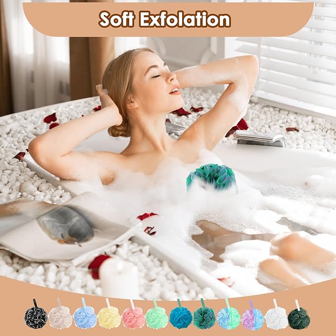 Bath loofah,Bath Sponge,Shower loofahs Shower Sponge for Women and Men,Pack of 6