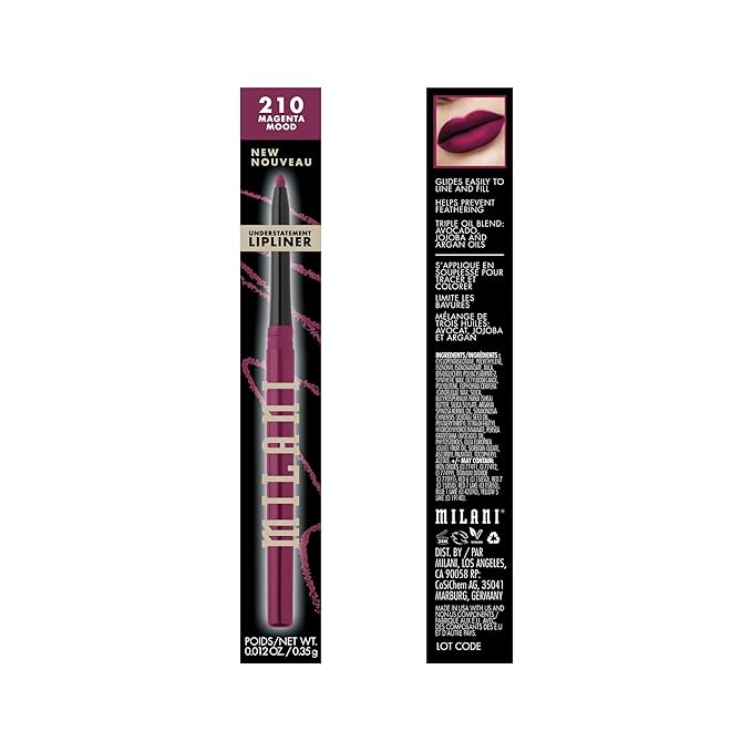 Milani Understatement Lipliner Pencil - Highly Pigmented Retractable Soft Lip Liner Pencil, Easy to Use Lip Makeup