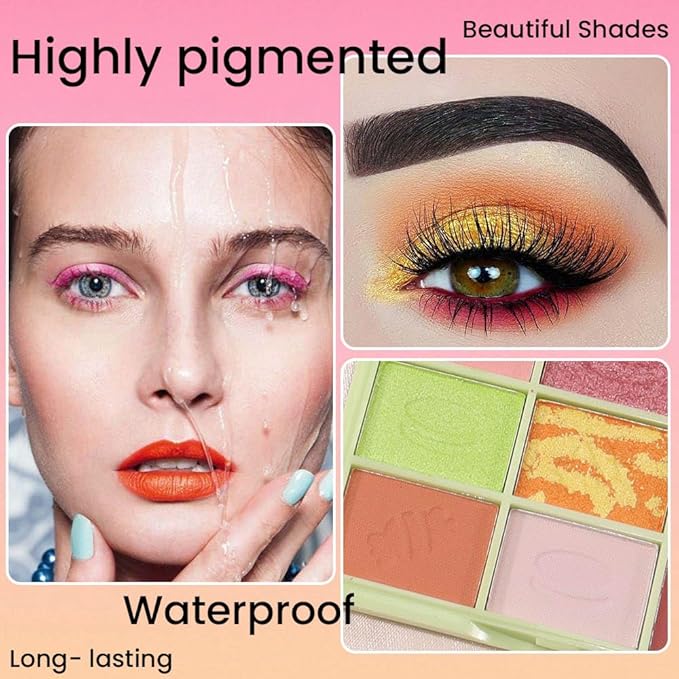 9Colors Eyeshadow Palette, Shimmer&Matte Eye Enhancers Magic EyeShadow Palette, Glitter Shimmer Sparkly Eye Shadow Makeup, Velvety Pigmented Creamy Long Lasting Waterproof Naturing-Looking Women Girls