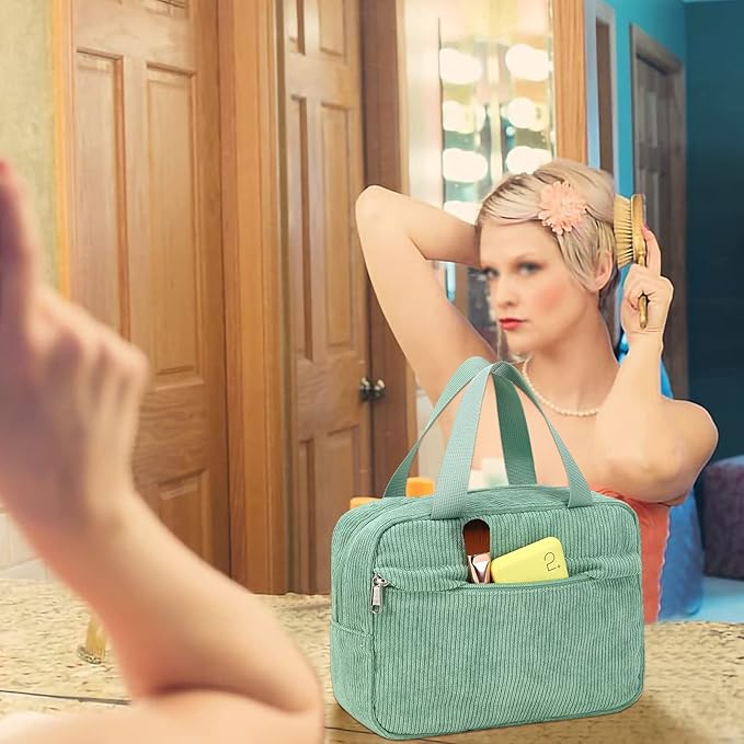 Makeup Bag for Women Cosmetic Bag Large Make Up Organizer Travel Toiletry Bags Waterproof Zipper Tote Pouch Purse for Girls