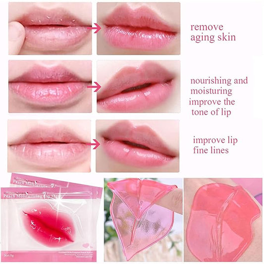 30 Pairs Lip Masks & 24K Gold Gel Eye Masks, Under Eye Collagen Patches and Crystal Gel Lip Masks Collagen Under Eye Mask for Dark Circles Puffiness and Wrinkles