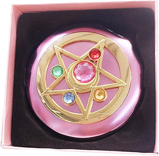 Shopular Moonlight Memory Series Crystal Star Mirror Case Cosmetic Make up Mirror Gift