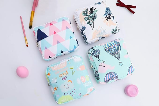 2PCS Mini Makeup Bag,Cute Pocket Cosmetic Bag,Portable Small Make Up Bags for Women,Travel Cosmetic Bag Small Makeup Pouch,Mini storage bag for Sanitary pad,coin,lipstick,jewelry