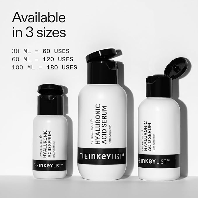 The INKEY List 2% Hyaluronic Acid Face Serum 2 FL/60ml, Hydrating Skincare, Combats Dry Skin, Vegan Friendly, Suitable For All Skin Types