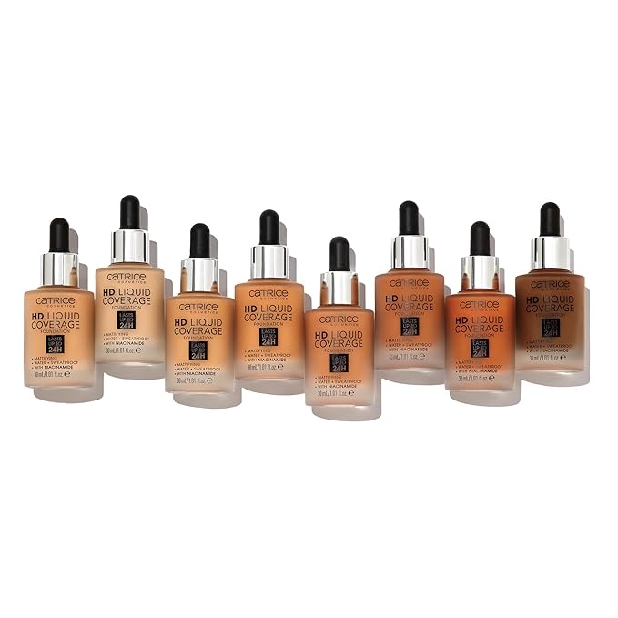 Catrice | HD Liquid Coverage Foundation | High & Natural Coverage | Vegan & Cruelty Free (095 | Deep Mahogany)