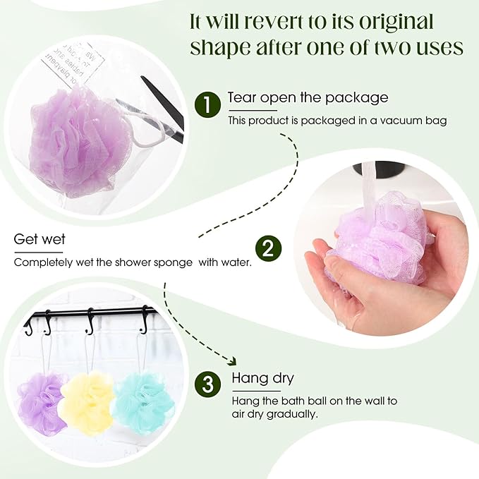 Sunnyray 100 Pcs Loofahs Bulk Small Bath Shower Loofahs 20g Travel Size Soft Sponges for Women Men Travel Cleaning Wash Puff Bathing Accessories Shower Pouf Mesh Set