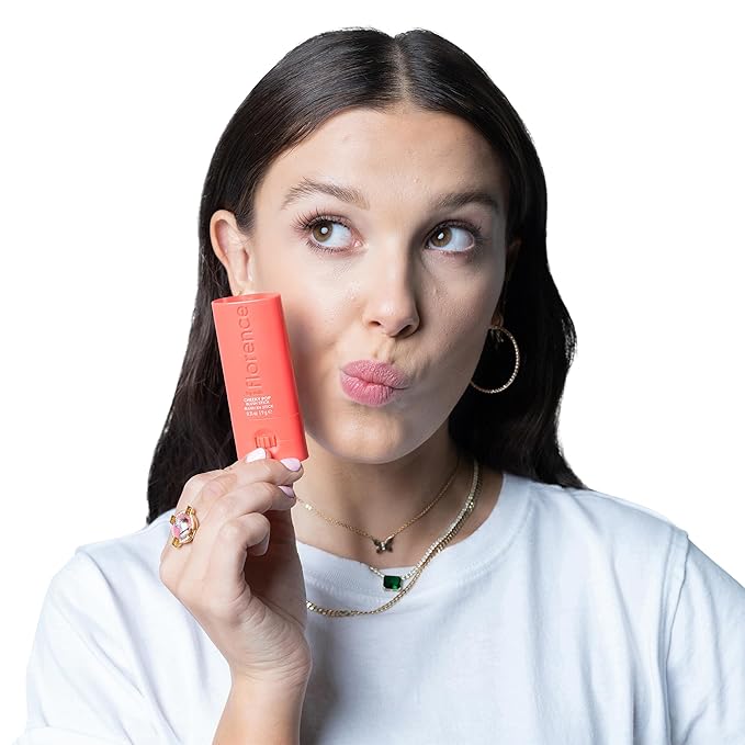 florence by mills Cheeky Pop Blush Stick, Iridescent Izzy (peach shimmer), 0.31 oz/ 9g