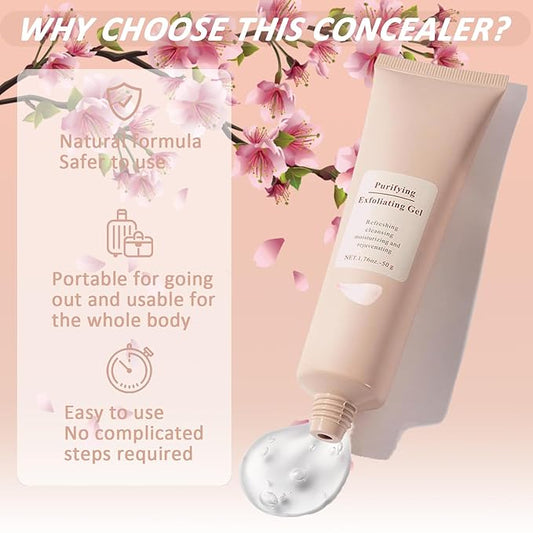 Purifying Exfoliating Gel, Purifying Enzymes Exfoliating Gel, Facial Exfoliator Cleanser, Gentle Facial Cleanser for All Skin Types