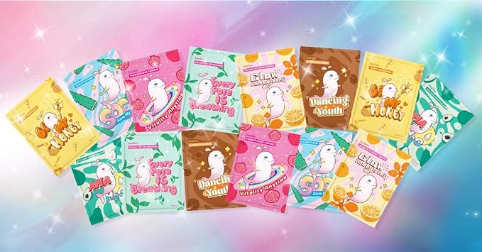 ZealSea Face Masks Skincare, Facial Masks for Women Skin Care, Sheet Masks Beauty with Natural Ingredients, Birthday Party Spa Gift for Kids Teens Girls, Hydrate and Soothe for All Skin Types 7 Pack