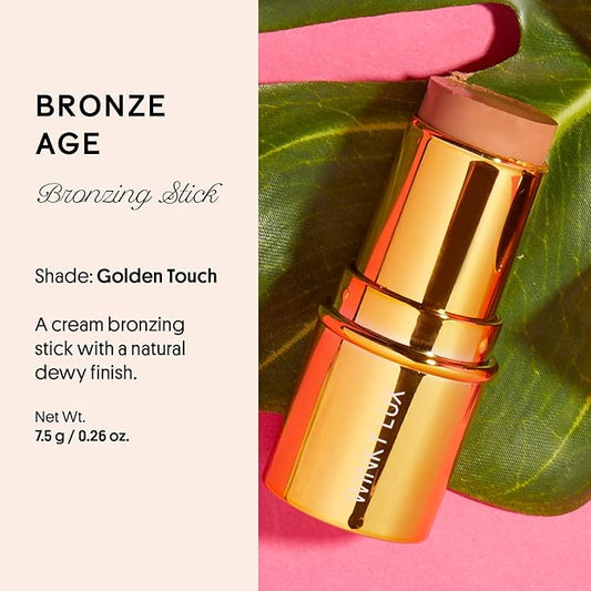 Winky Lux Bronze Age Bronzer Stick - Golden Touch, Cream Bronzer and Contour, Hydrating Makeup for Flawless, Smooth Skin, Vitamin E and Meadowfoam Seed Oil Face Makeup, Easy to Use Bronzer