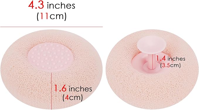 Bath Sponge Reusable Shower Brushes Soft Exfoliating Massage Bath Sponge Ball (Pink)