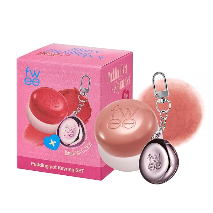 Blurry Pudding Pot + Keychain SET | Airbrushed Blush & Lip, Buildable Pigment, Long-lasting, Lightweight, Easy to Blend, Natural Soft Matte Finish Makeup – My (Peachy Nude) | 0.17 oz