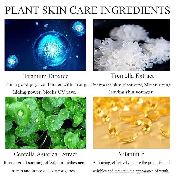 Mushroom Head Air Cushion CC Cream Nature Foundation,Moisturizing BB Cream Makeup Long Lasting Matte Concealer, Bright Makeup Base Long Lasting with Mushroom Makeup Sponge(#02 Natural)