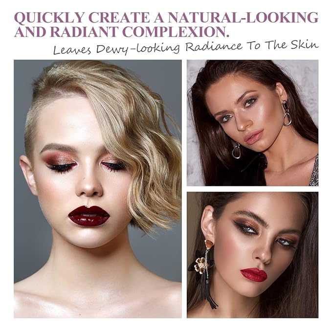 2Pcs Highlighter Bronzer Makeup Stick, Face Makeup Sticks for Cheeks