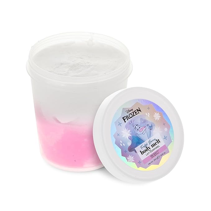 MAD Beauty Disney Frozen Olaf Body Melt, Luxurious Whipped, Skin Moisturizer, Delicious Fragrance of Frosted Berries, Great Gift
