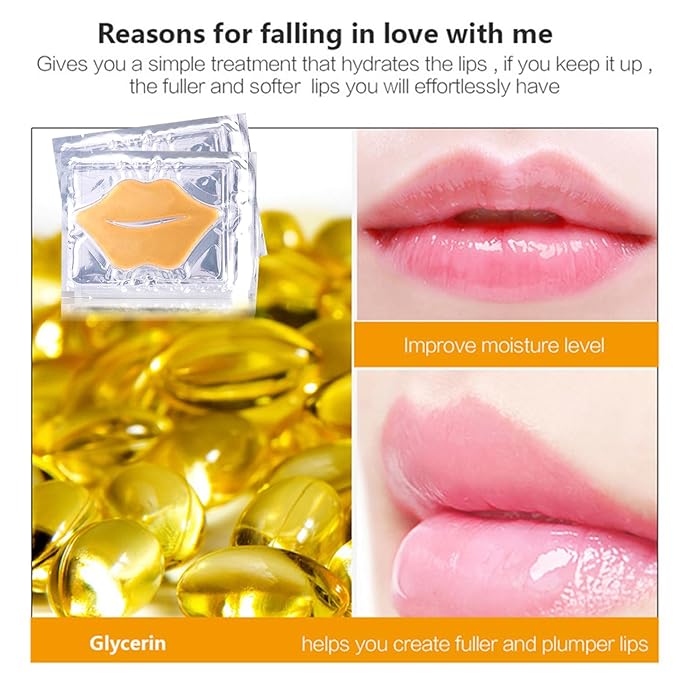 30 Pairs 24K Gold Eye Masks & Lip Masks, Crystal Collagen Eye Patches for Puffy Eyes, Reducing Fine Lines, Cooling Collagen Skin Care Eye Patches for Dark Circles