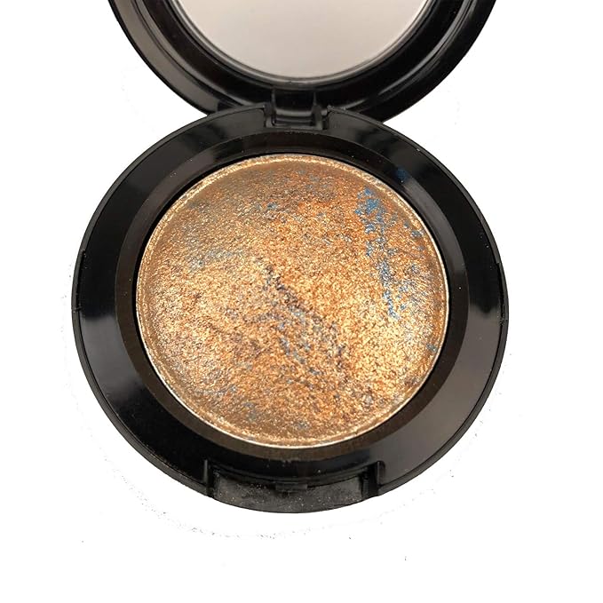 Mallofusa Single Shade Baked Eye Shadow Powder Palette Glitter Makeup Kit in Shimmer 15 Metallic Colors (Dark Copper) 8g/0.28oz