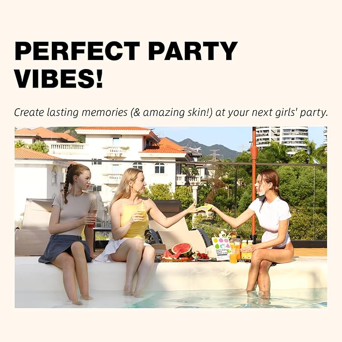 ZealSea Clean Beauty Face Masks Skincare, Minimalism 15 Ingredients Sheet Mask, Deep Hydration Facial Mask for Bouncy & Glowing, Sleepover Spa Party Supplies, Women Teen Girl Gifts Trendy Stuff, 7Pack