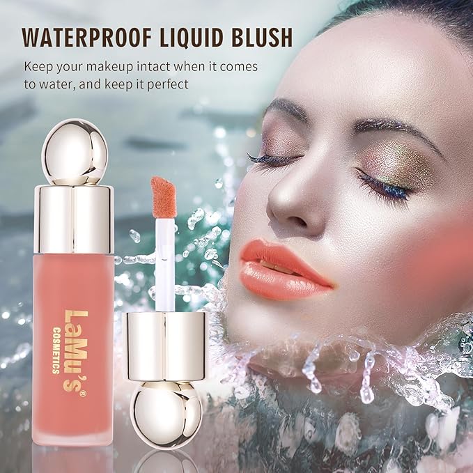 LaMu'S COSMETICS Soft Pinch Weightless Liquid Blush, Long-Lasting Beauty Natural Waterproof Face Liquid Blush For All-Day Wear (Worth-Rose, 0.25fl.oz/7.5ml)