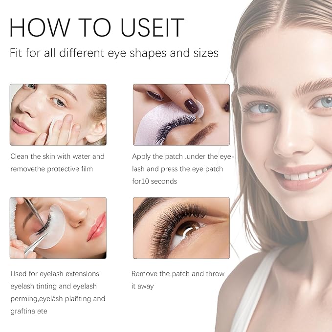 100 Pair V Shape Under Eye Gel Pads Hydrogel Eye Patches For Eyelash Extension, Lint Free Under Hydrogel Eye Mask Pads Lash Extension Supplies(Silver)