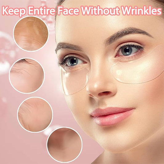 Facial Forehead Neck Wrinkle Patches 8Pcs, Reusable Anti Wrinkles Pads, Silicone Patches for Remove Face Forehead Eye Mouth Wrinkles, Eye Wrinkle Patches Kit