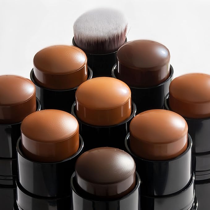 Black Radiance Color Perfect Foundation Stick with Soft Brush Applicator Duo – Buildable, Blendable Versatile Pigment-Rich Formula - Beautiful Bronze