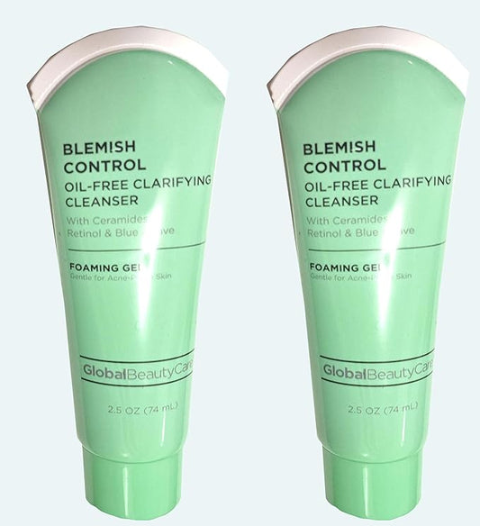 Global Beauty Care Blemish Control Oil-Free Clarifying Cleanser Foaming Gel 4 Acne-Prone Skin 2.5oz (Set of 2)