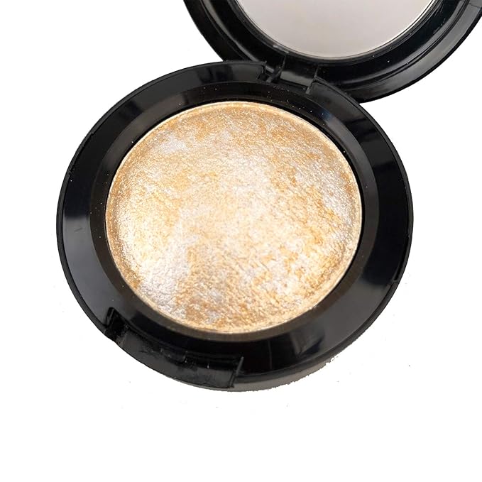 Mallofusa Single Color Baked Eye Shadow Palette Glitter Powder ,Sunshine Golden,CES3809