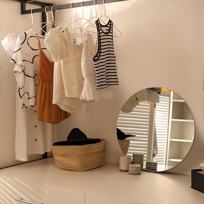 Blulu 2 Pcs Magnetic Locker Mirror Small Real Glass School Rectangular Locker Magnetic Makeup Mirror for Bathroom Household Refrigerator Cabinet(10 Inches)