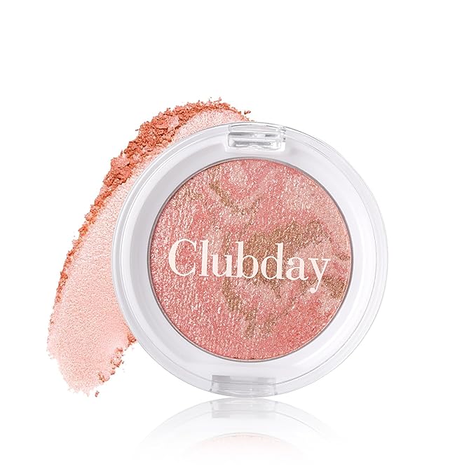 Classic Color Marbleized Blush Highlighting Face Power Blush Gifts for Women Long Lasting Glowing, Smooth, Blendable Fit For All Skin Tones,0.12 Oz-02